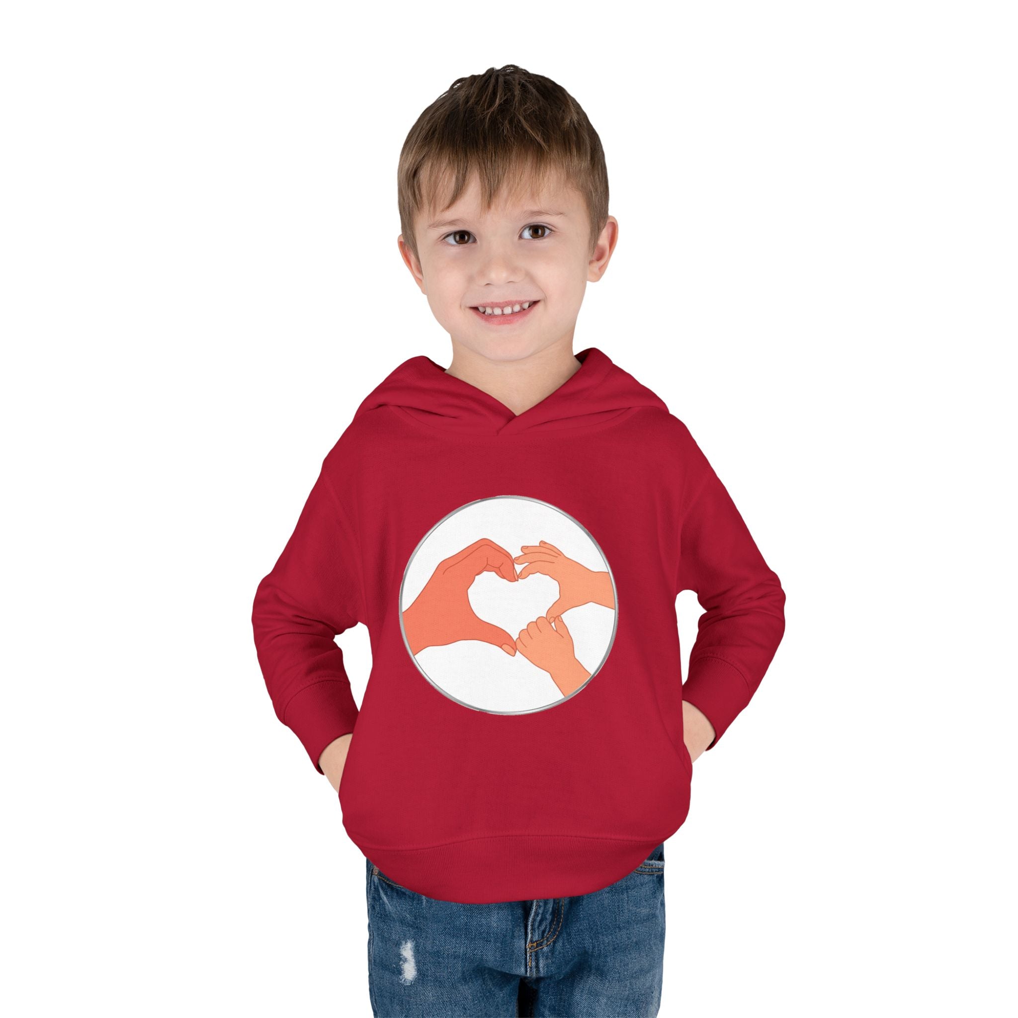 Bestie Heart Hands Toddler Hoodie | Matchy Mums