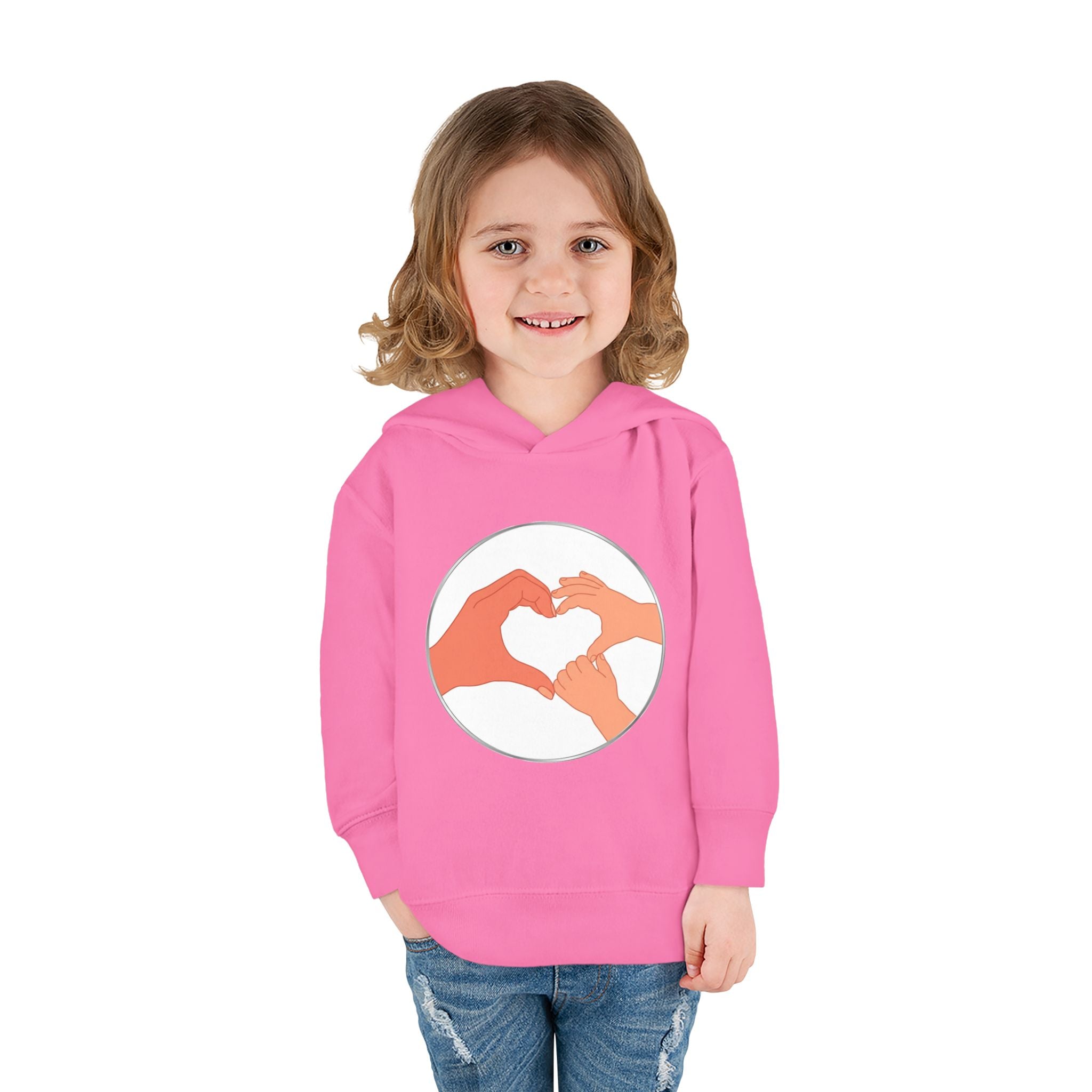 Bestie Heart Hands Toddler Hoodie | Matchy Mums