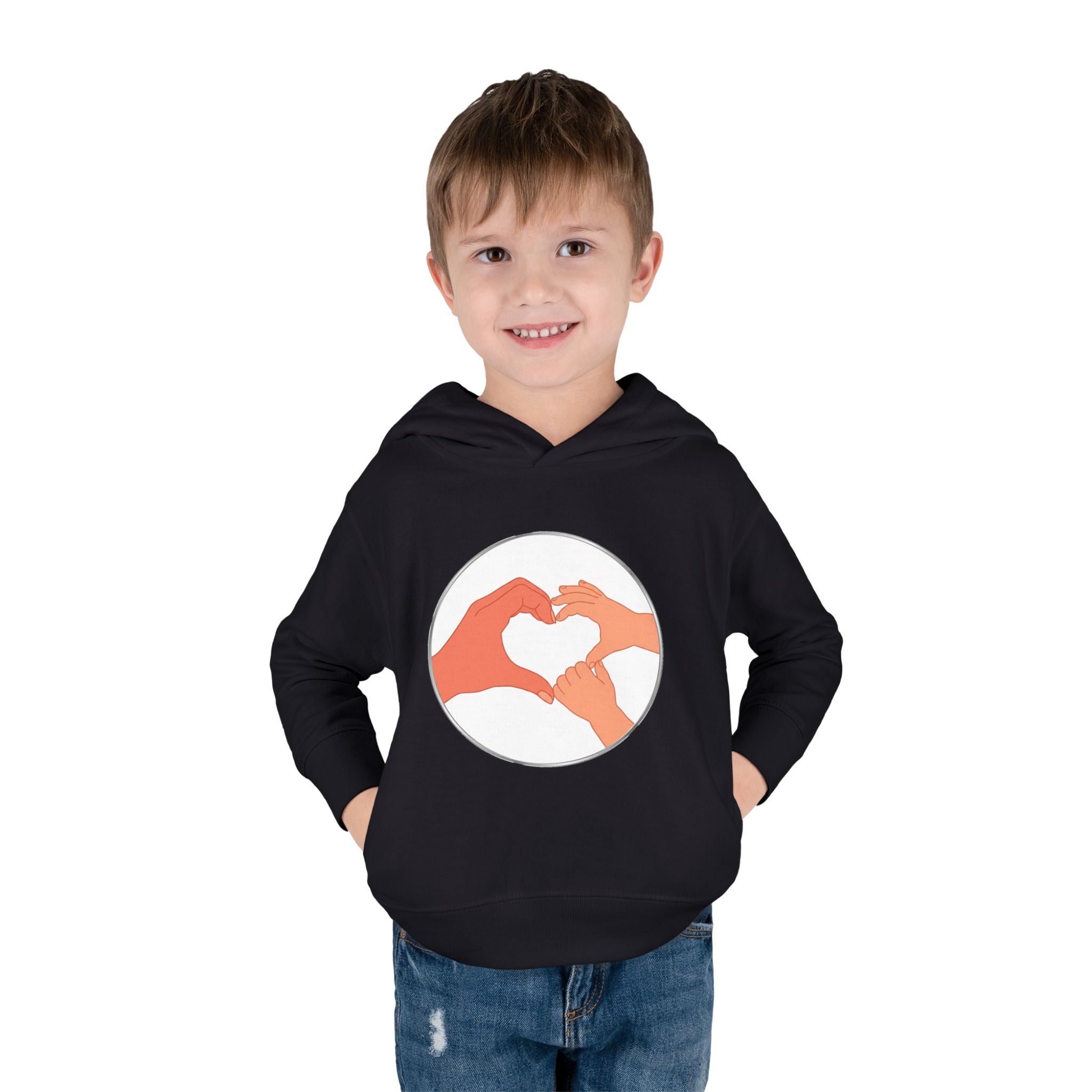 Bestie Heart Hands Toddler Hoodie | Matchy Mums