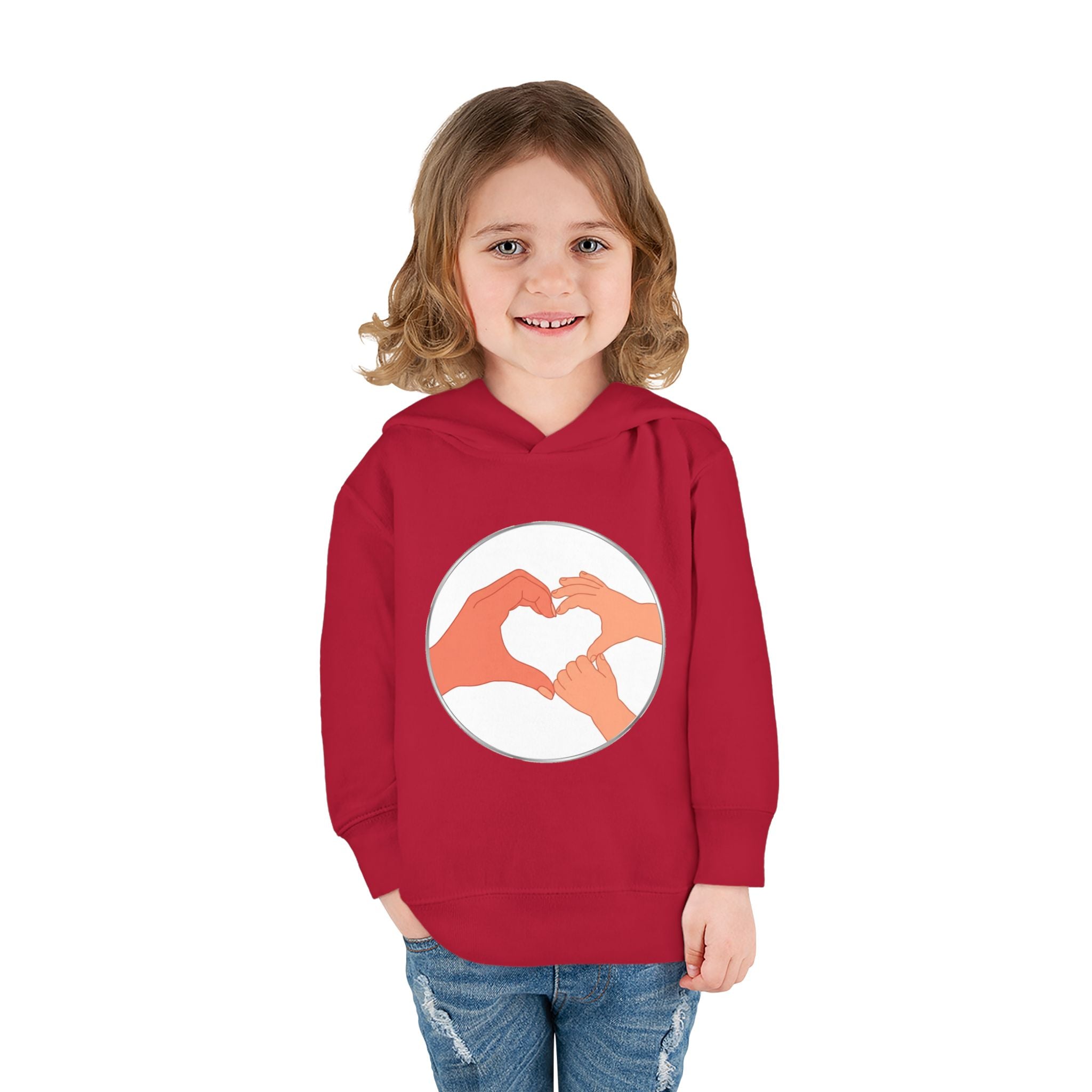Bestie Heart Hands Toddler Hoodie | Matchy Mums