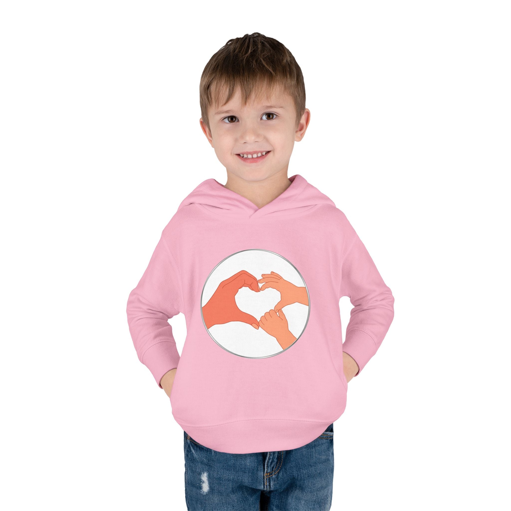 Bestie Heart Hands Toddler Hoodie | Matchy Mums