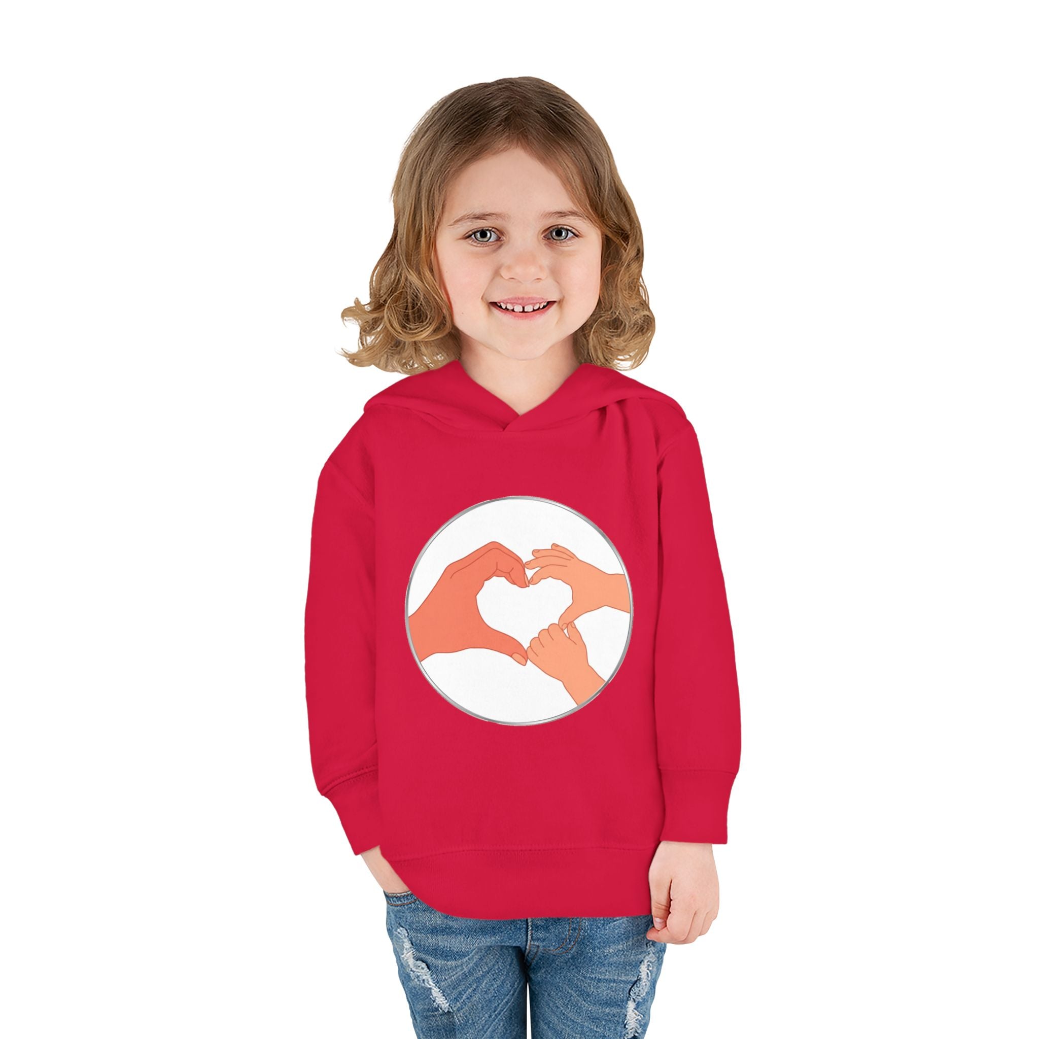 Bestie Heart Hands Toddler Hoodie | Matchy Mums