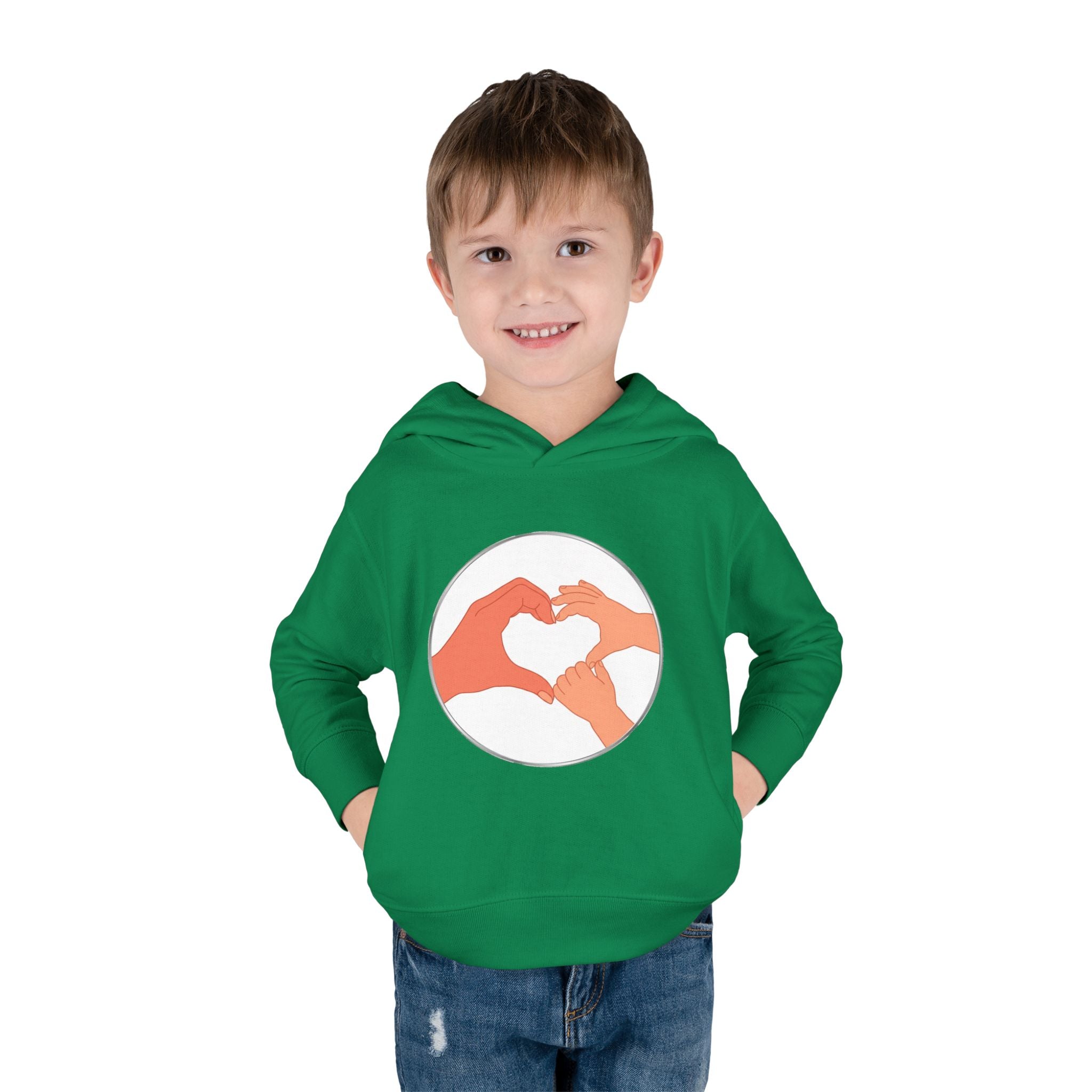 Bestie Heart Hands Toddler Hoodie | Matchy Mums