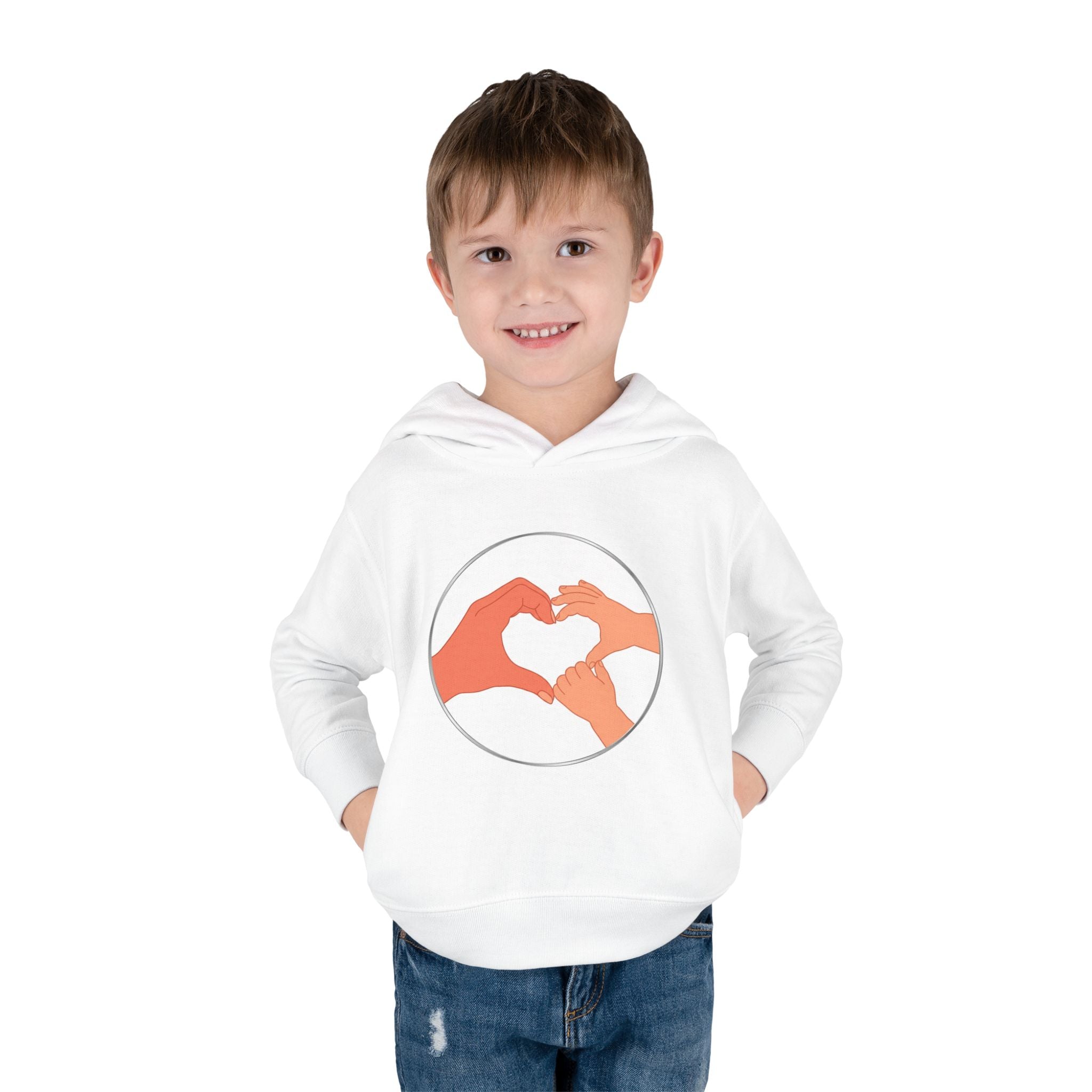 Bestie Heart Hands Toddler Hoodie | Matchy Mums
