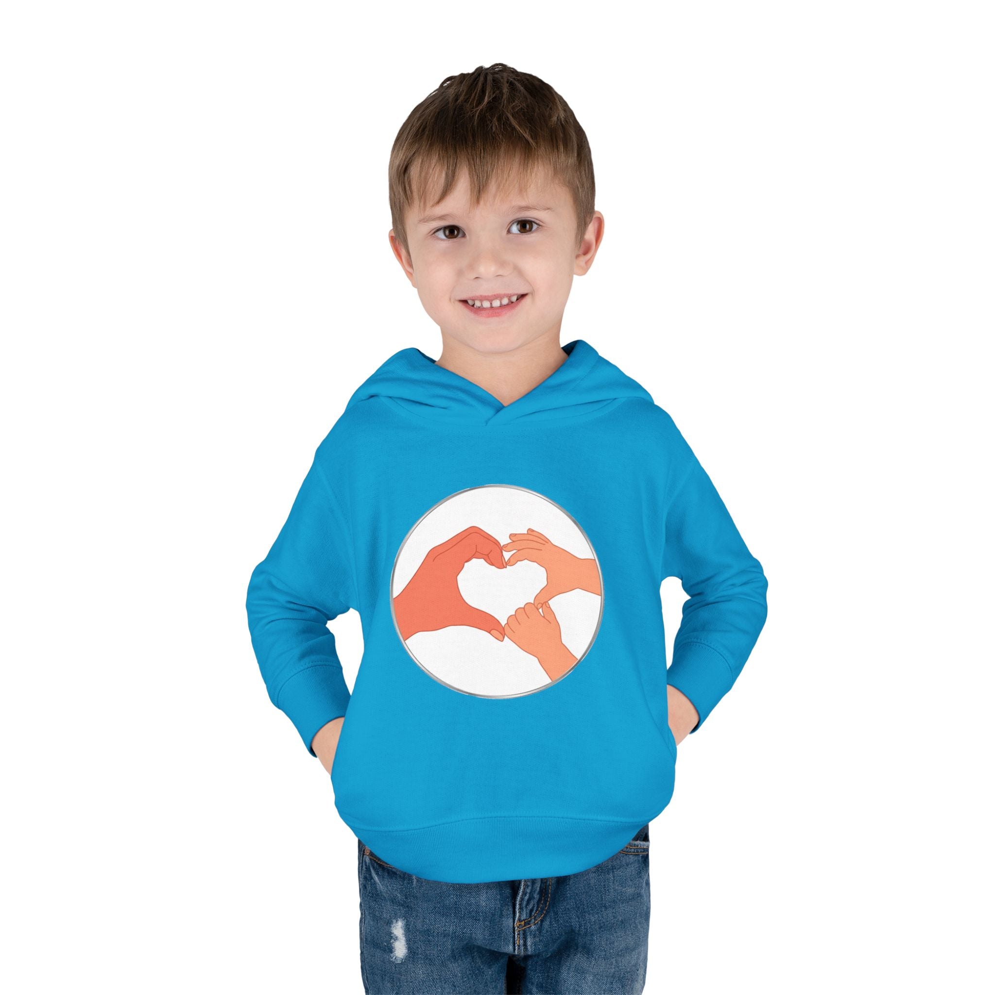 Bestie Heart Hands Toddler Hoodie | Matchy Mums