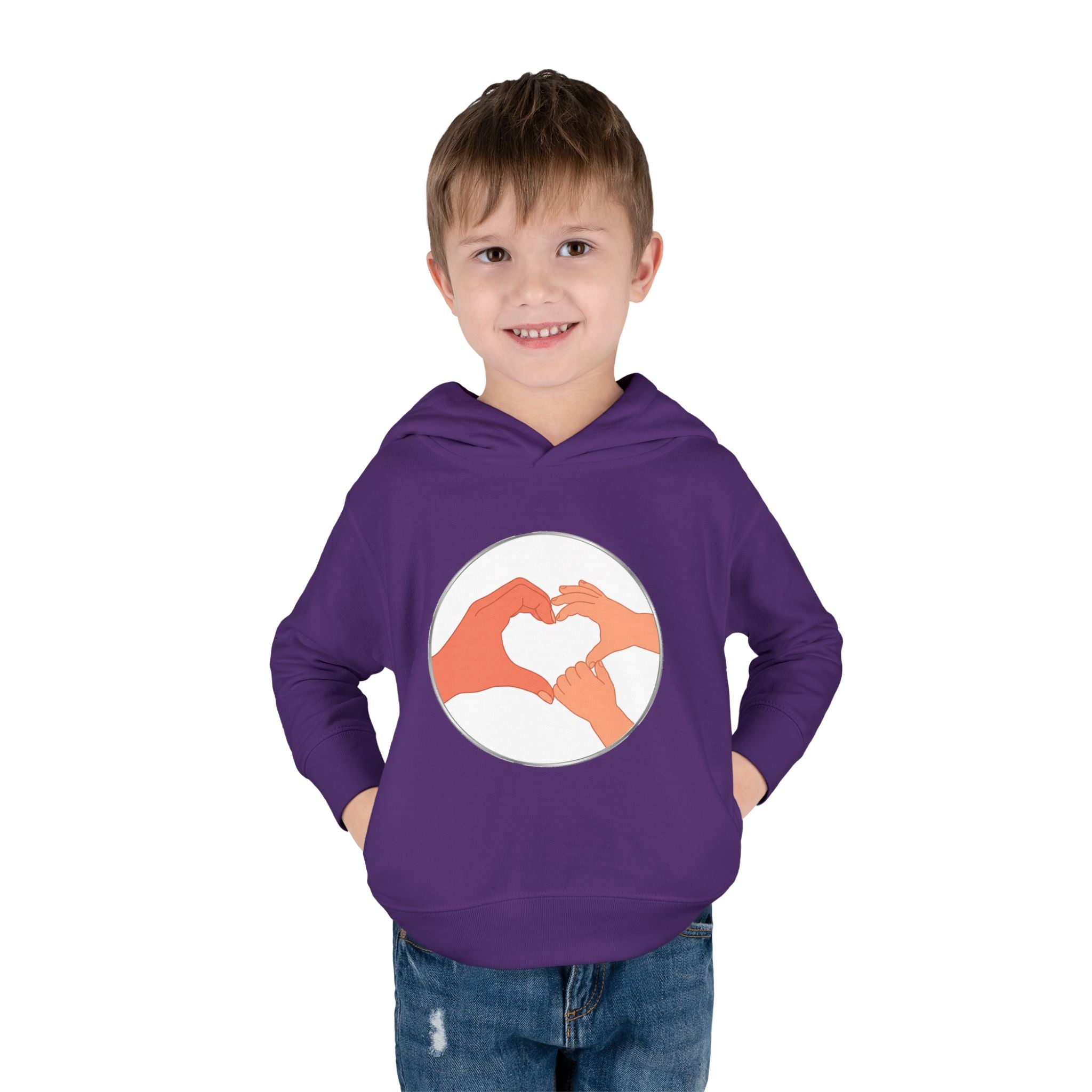 Bestie Heart Hands Toddler Hoodie | Matchy Mums