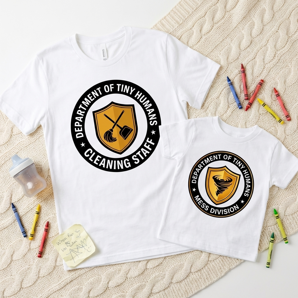 The Mess Bundle: Cleaning Staff T-Shirt + Mess Division Kids T-Shirt
