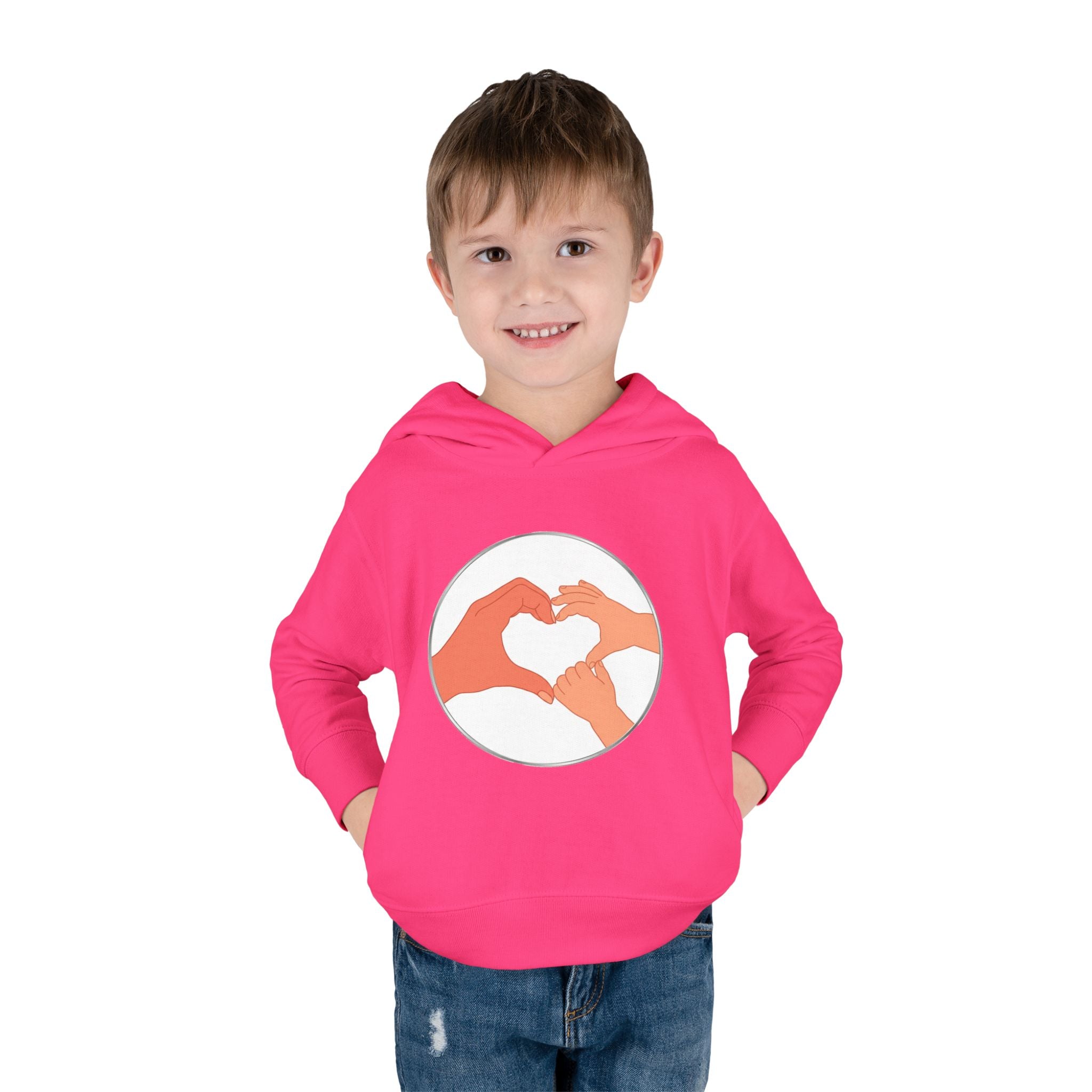 Bestie Heart Hands Toddler Hoodie | Matchy Mums