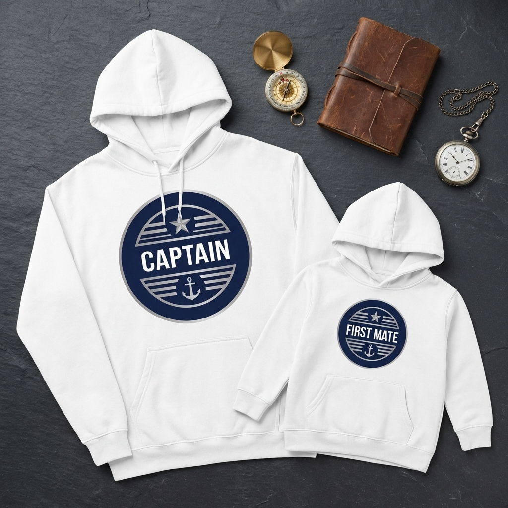 The Crew Bundle: Captain Hoodie + First Mate Toddler Hoodie