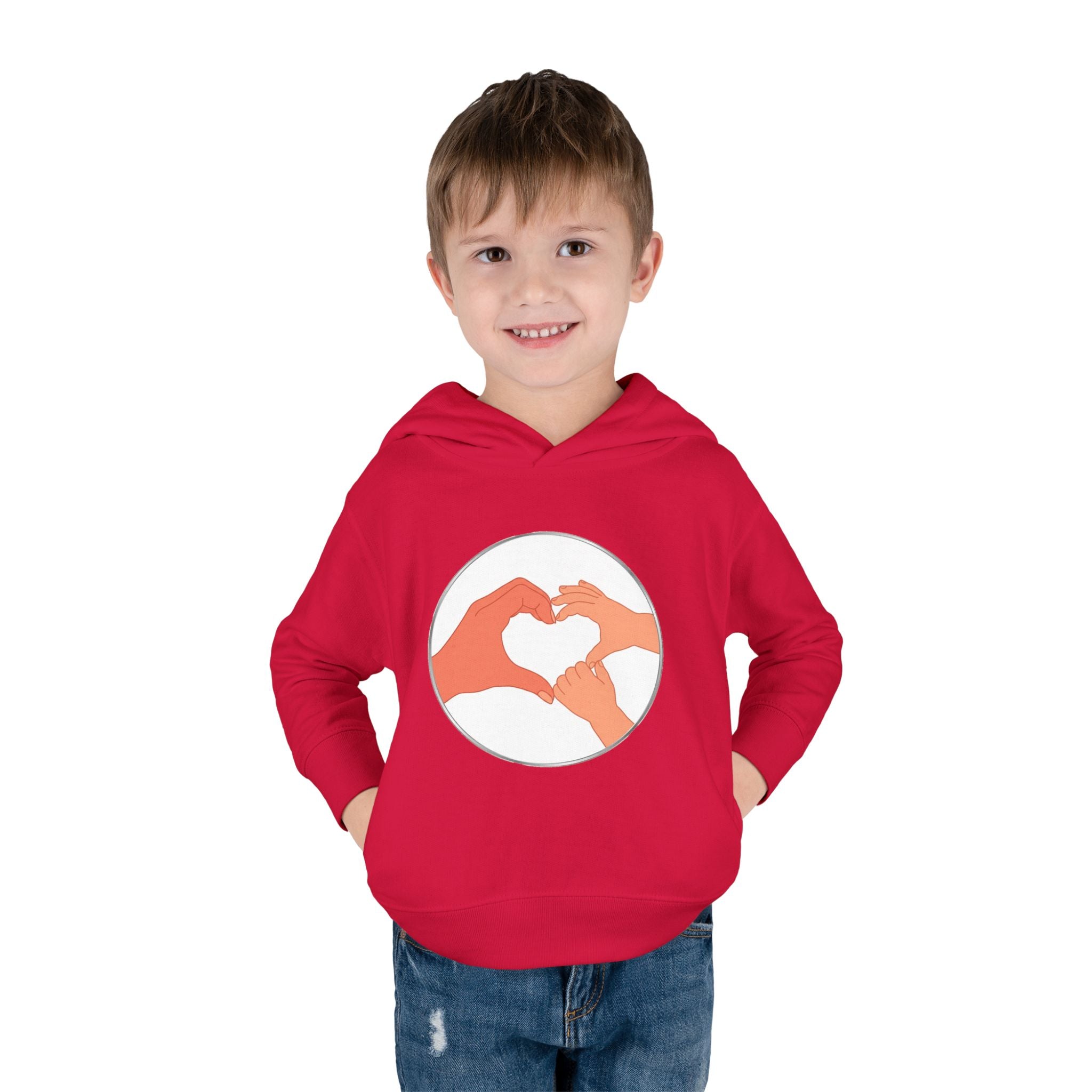 Bestie Heart Hands Toddler Hoodie | Matchy Mums