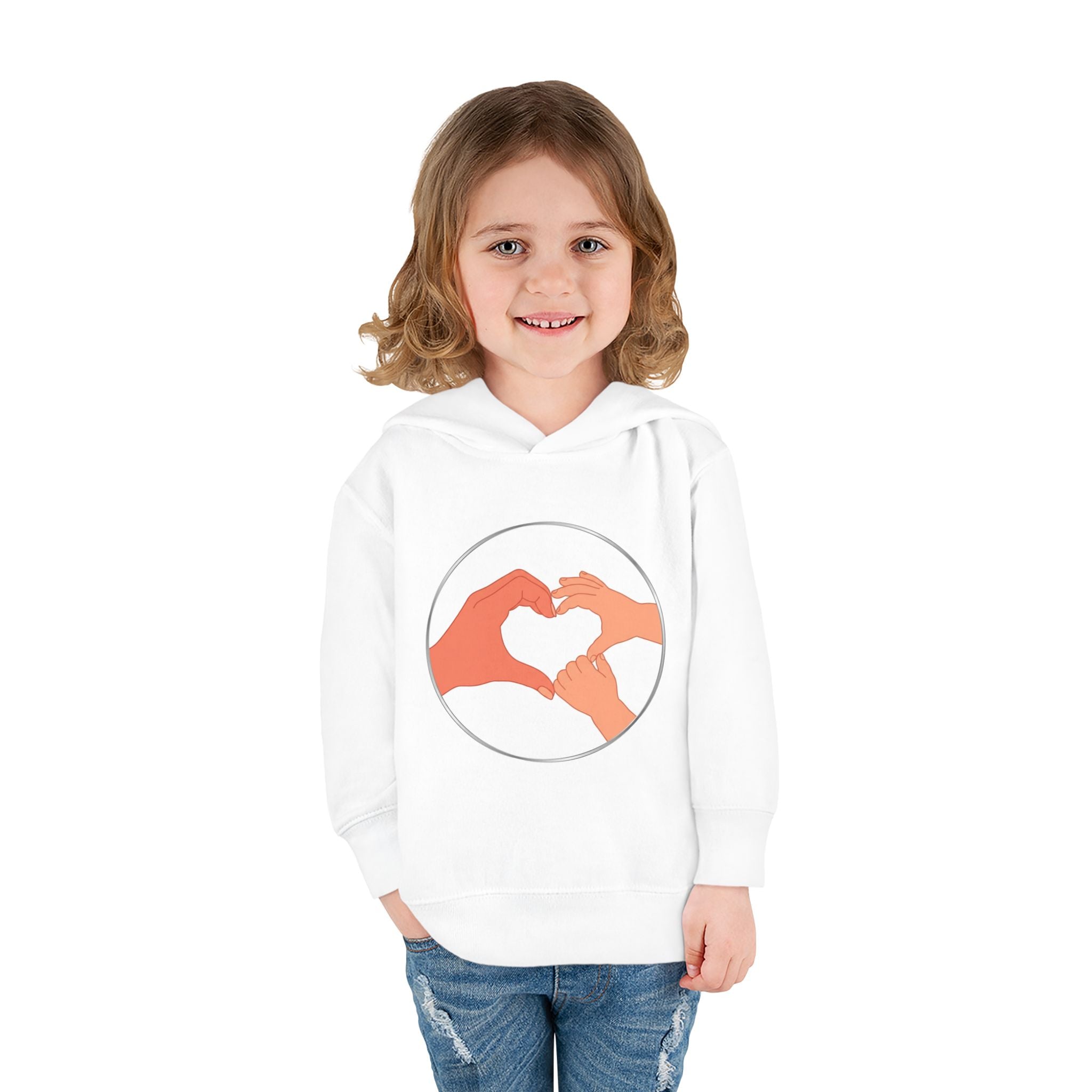 Bestie Heart Hands Toddler Hoodie | Matchy Mums