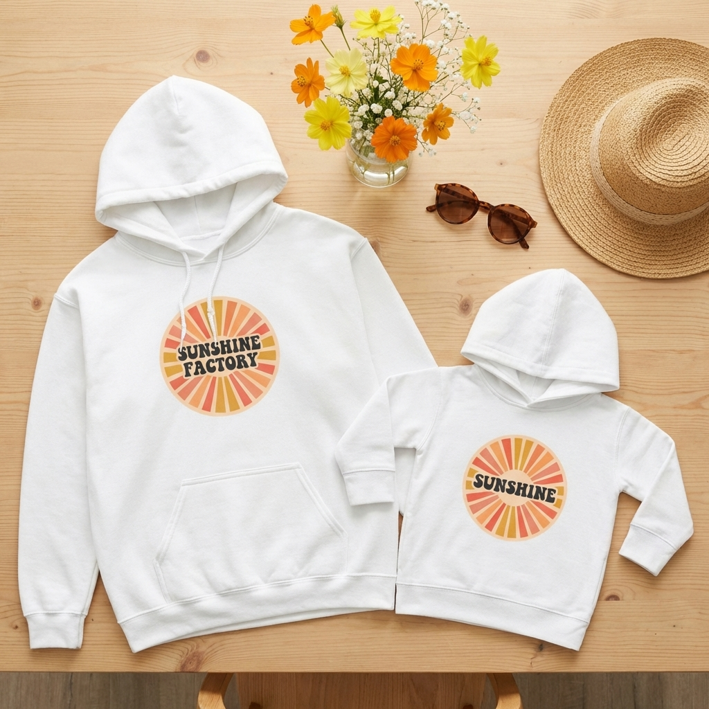 Sunshine Bundle: Sunshine Factory Hoodie + Sunshine Toddler Hoodie