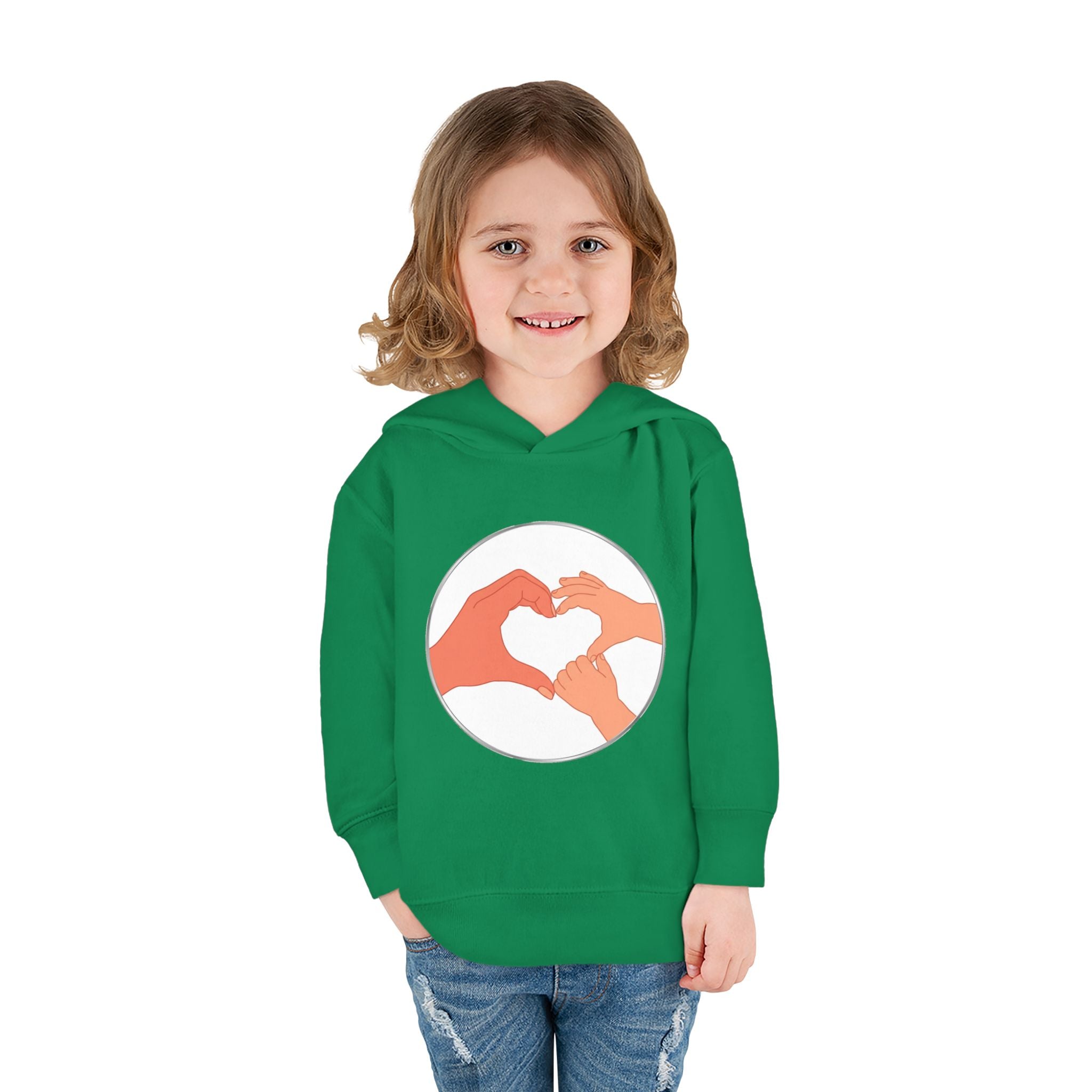 Bestie Heart Hands Toddler Hoodie | Matchy Mums