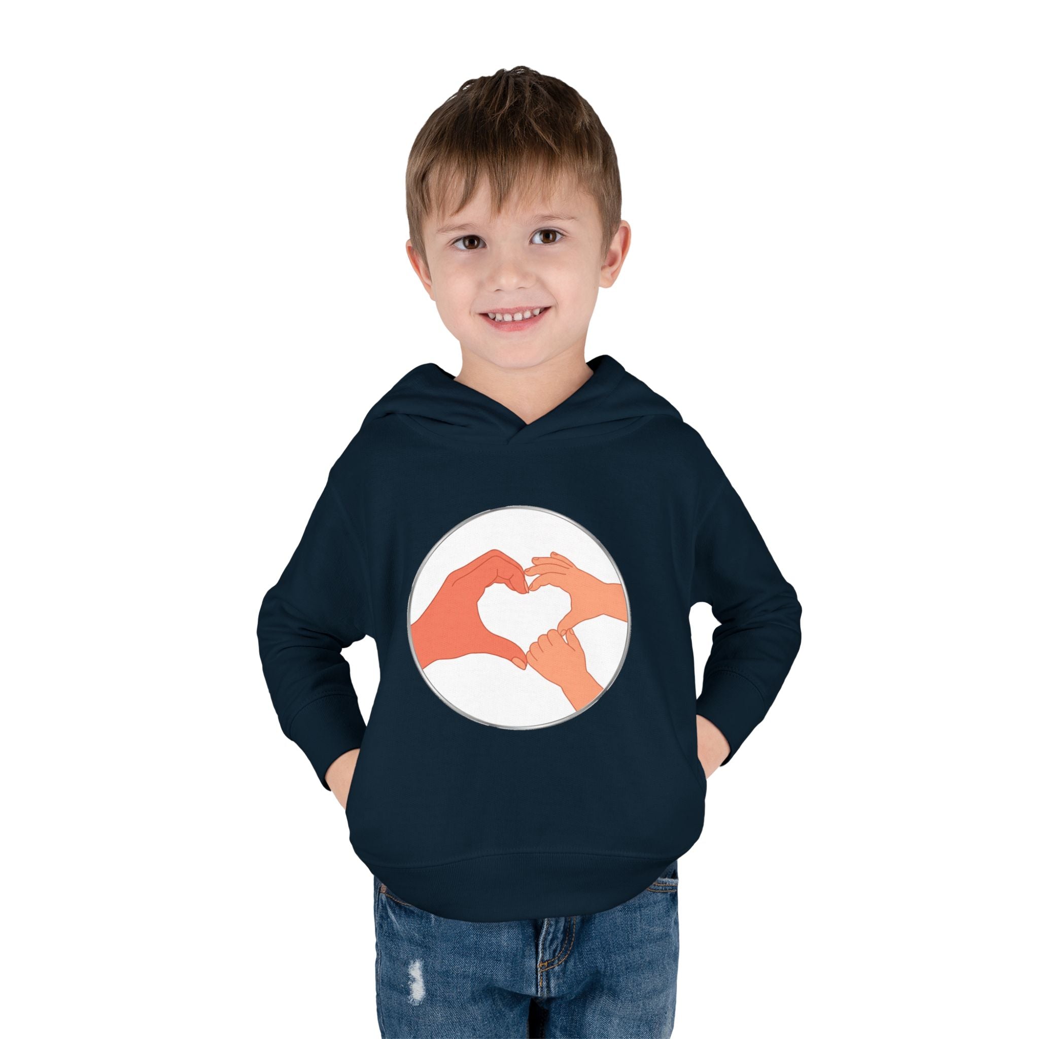 Bestie Heart Hands Toddler Hoodie | Matchy Mums