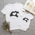 Bestie Bundle: Bestie Heart Hands T-Shirt + Bestie Baby Onesie (B&W)