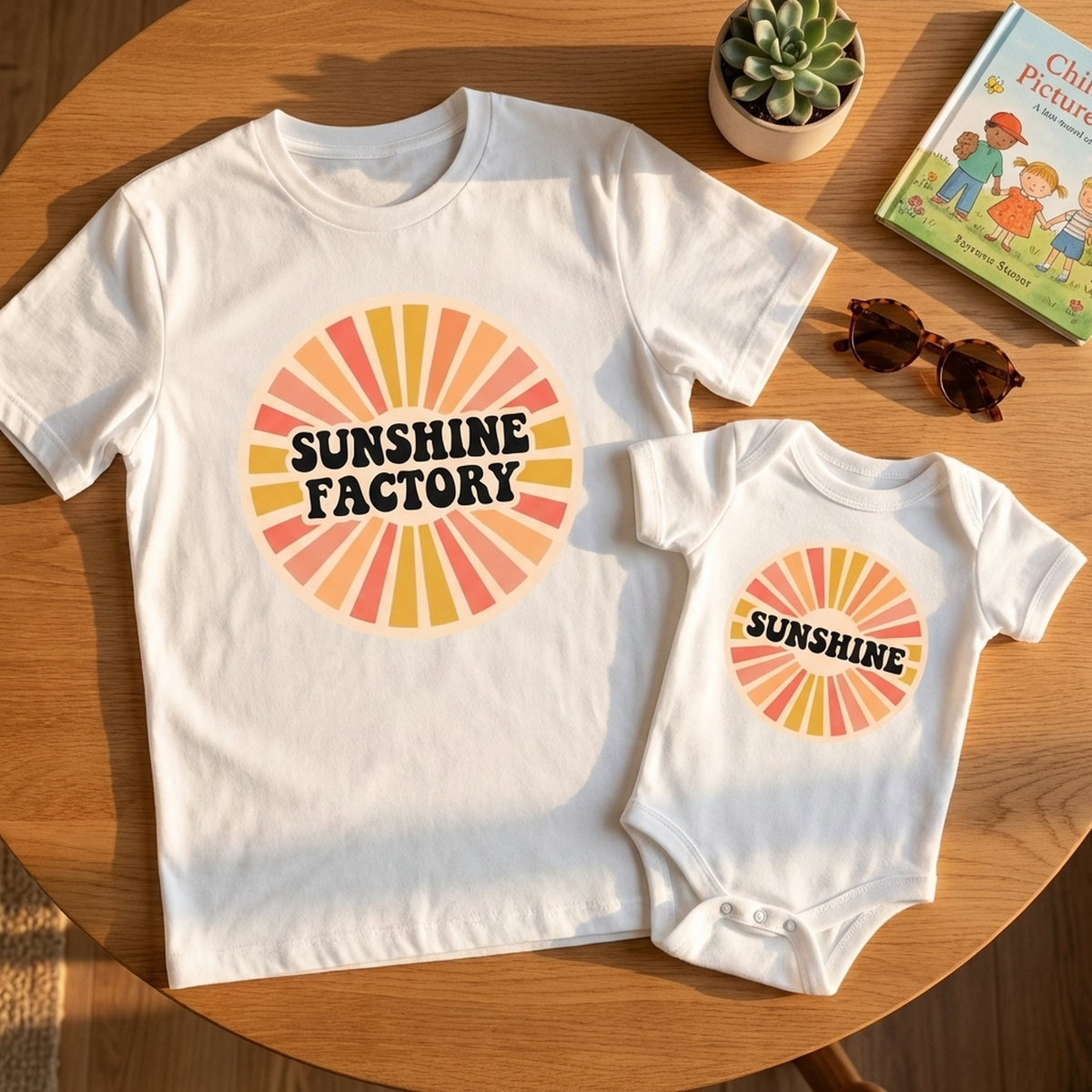 Sunshine Bundle: Sunshine Factory T-Shirt + Sunshine Baby Onesie