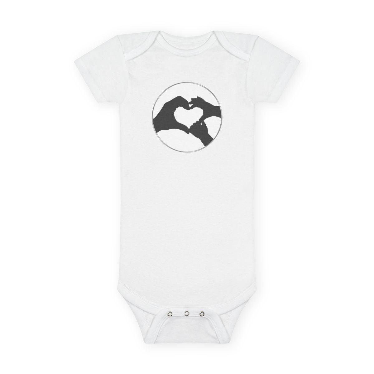 Bestie Bundle: Bestie Heart Hands T-Shirt + Bestie Baby Onesie (B&W)