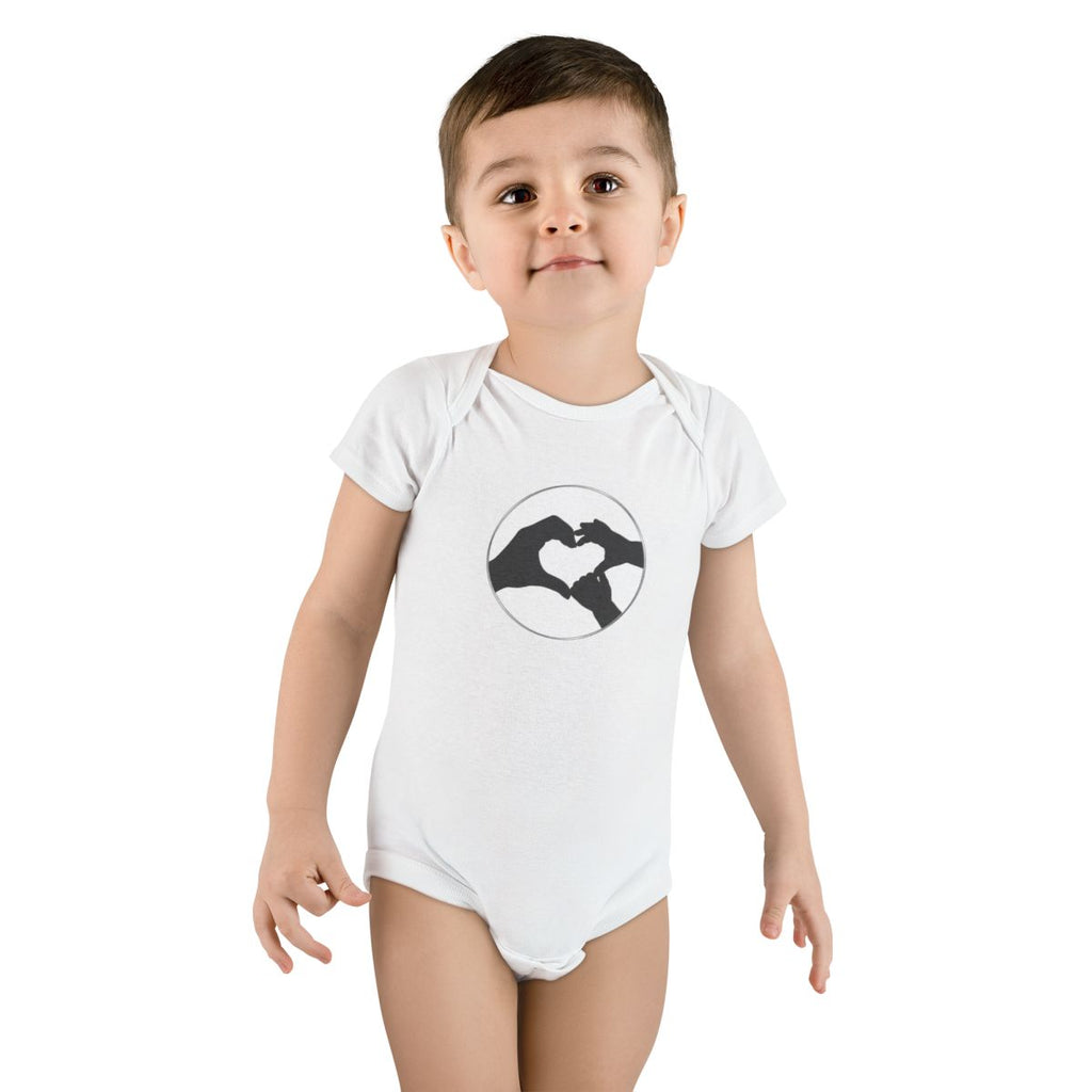 Bestie Bundle: Bestie Heart Hands Hoodie + Bestie Baby Onesie (B&W)
