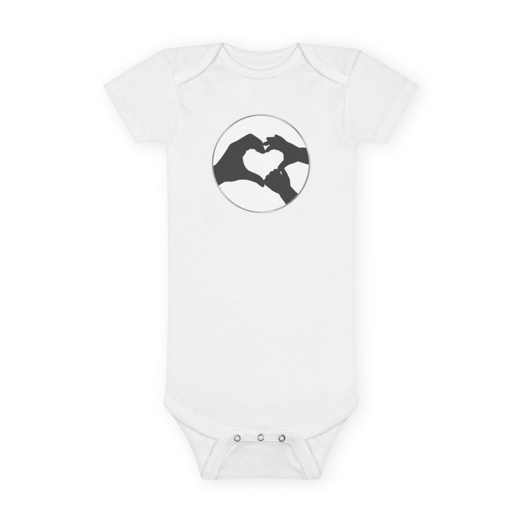 Bestie Bundle: Bestie Heart Hands Hoodie + Bestie Baby Onesie (B&W)