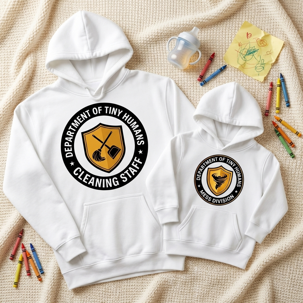 The Mess Bundle: Cleaning Staff Hoodie + Mess Division Toddler Hoodie