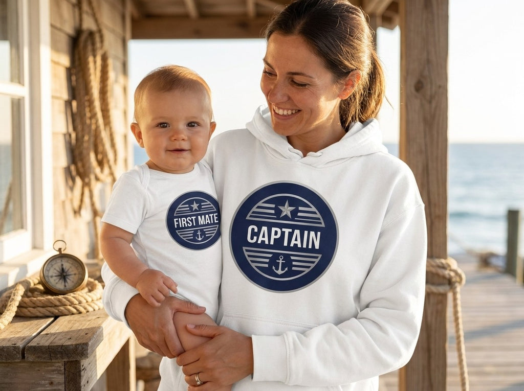 The Crew Bundle: Captain Hoodie + First Mate Baby Onesie