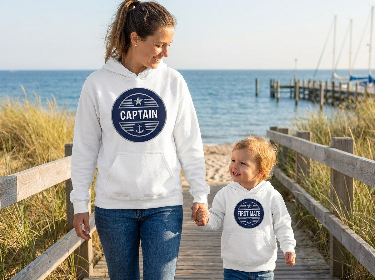 The Crew Bundle: Captain Hoodie + First Mate Toddler Hoodie