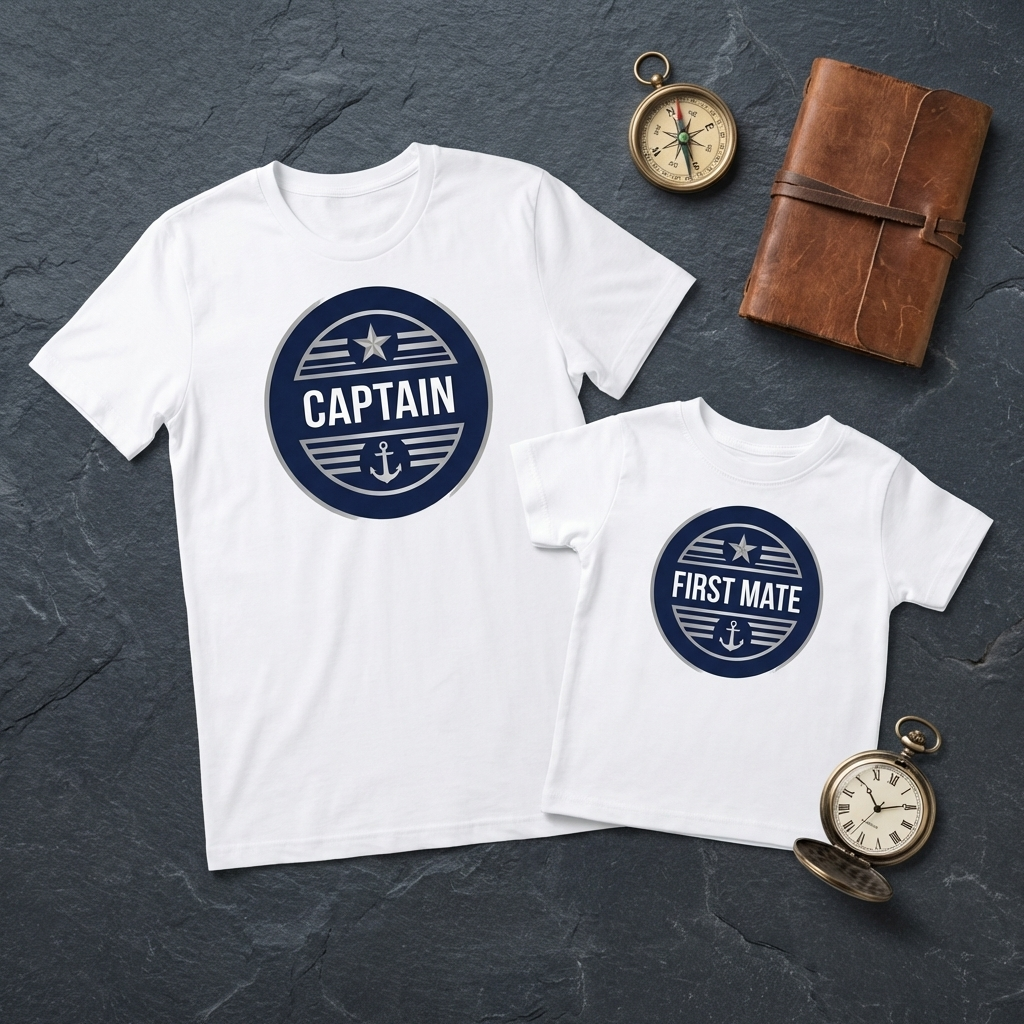 The Crew Bundle: Captain T-Shirt + First Mate Kids T-Shirt