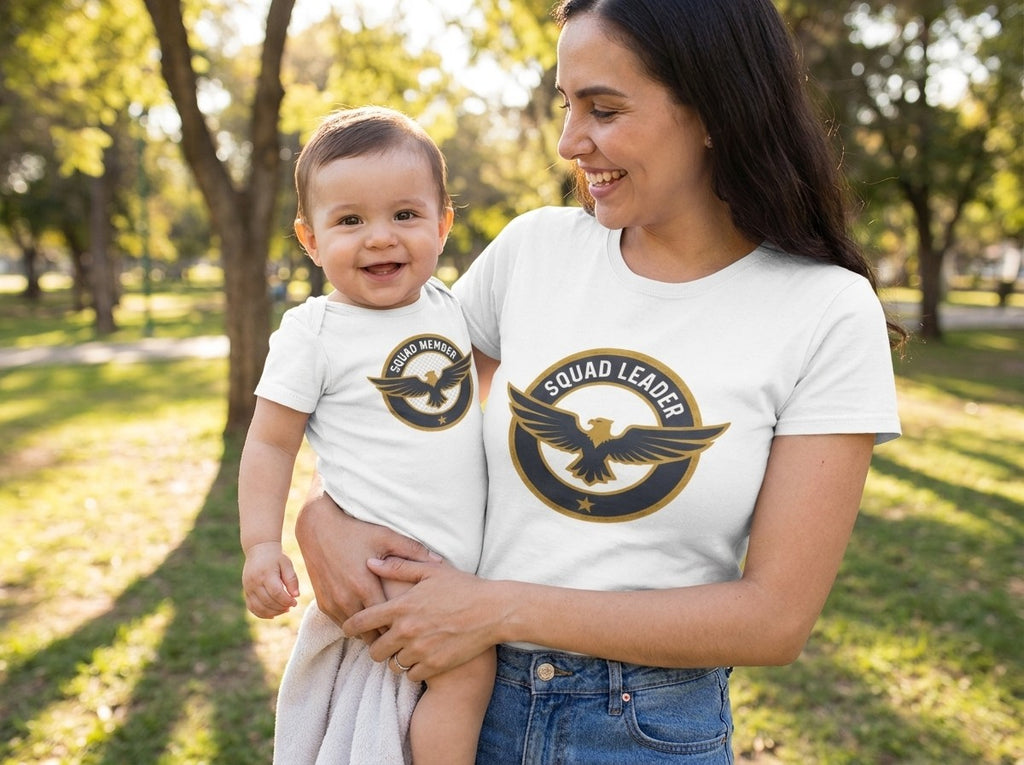 Squad Bundle: Squad Leader T-Shirt + Squad Member Baby Onesie