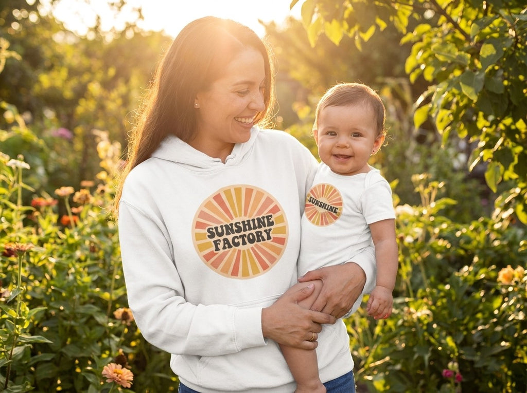 Sunshine Bundle: Sunshine Factory Hoodie + Sunshine Baby Onesie