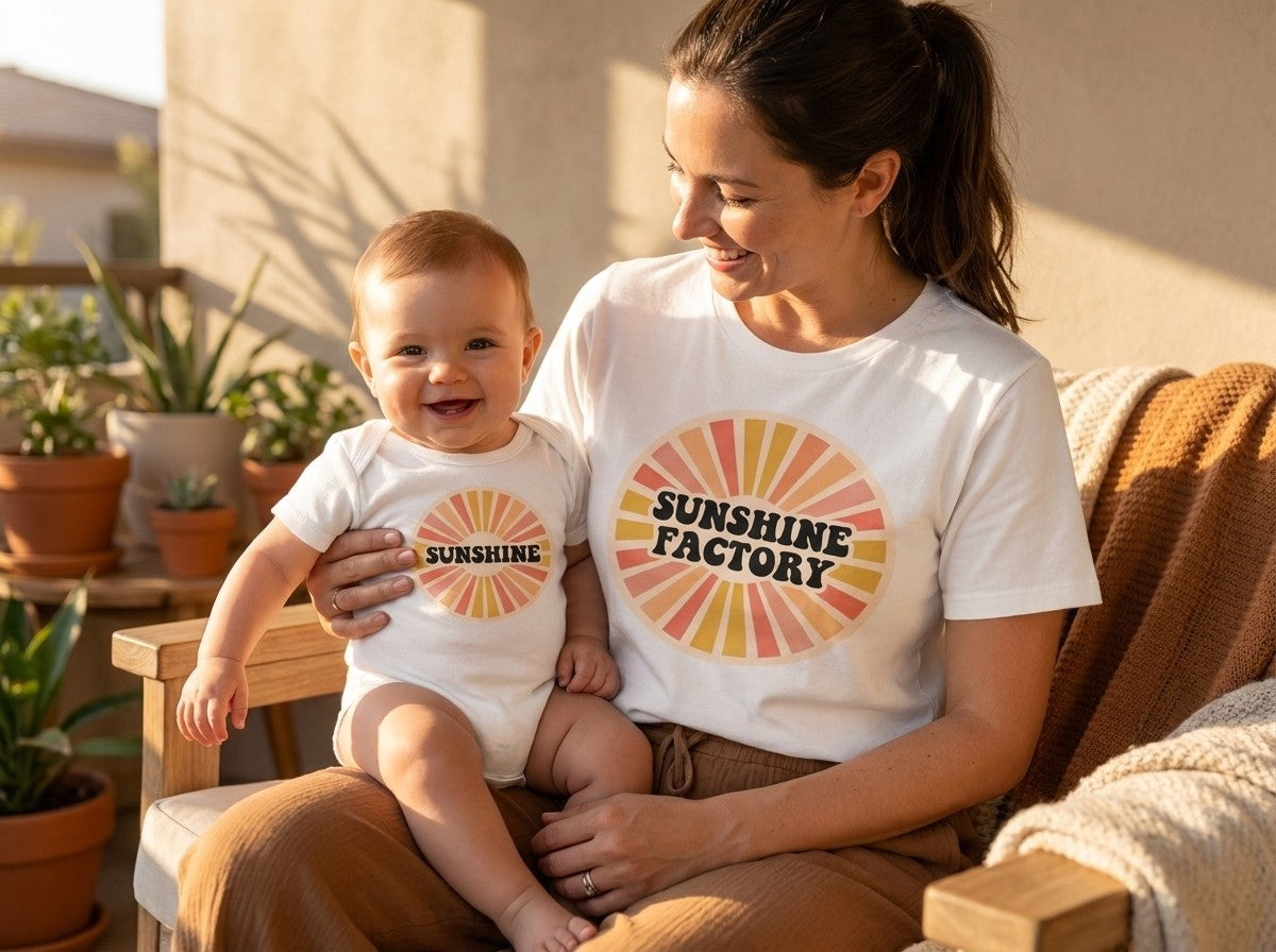 Sunshine Bundle: Sunshine Factory T-Shirt + Sunshine Baby Onesie